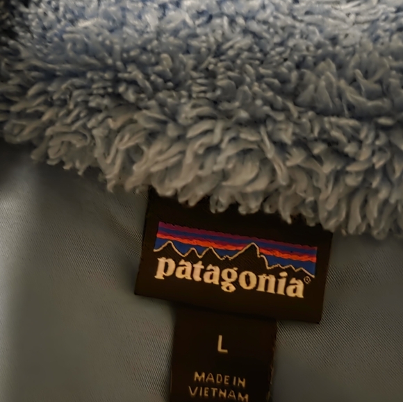 Patagonia Los Gatos Vest High Pile Fleece Zipper Blue Pockets 25216 Womens Large - Picture 5 of 9